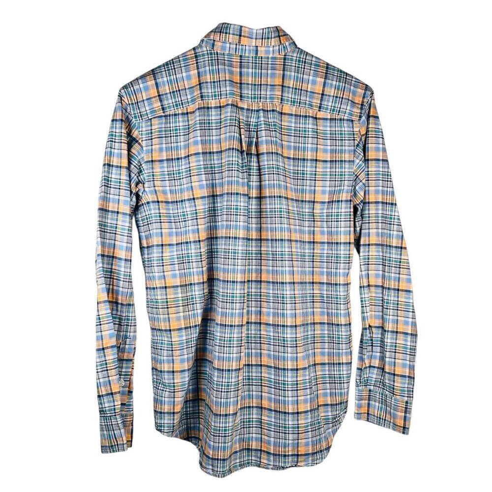 Ralph Lauren Size 20 Women Plaid Long Sleeve Shirt Cotton Blue Yellow - Picture 2 of 5